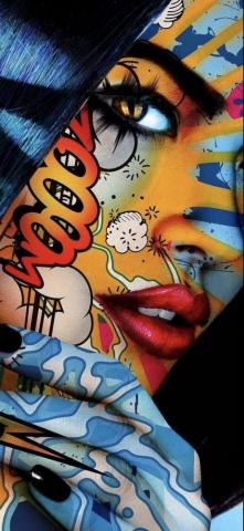 Wallpaper iPhone X Pop Art Illustration Fashion