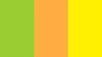 Yellow Green Orange And Rose Three Color Background