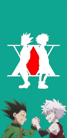 Gon And Killua Handshake From Hunter X iPhone Wallpaper