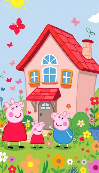 Peppa Pig House Wallpaper