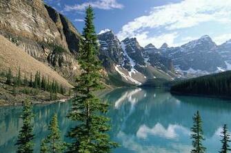 Moraine Lake Wallpaper Pin It