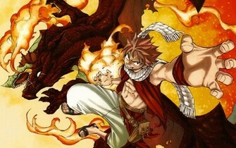 Natsu Dragneel And Igneel Fire Dragon Fairy Tail Anime HD 8d