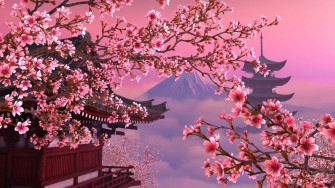 Japanese Pink Wallpaper