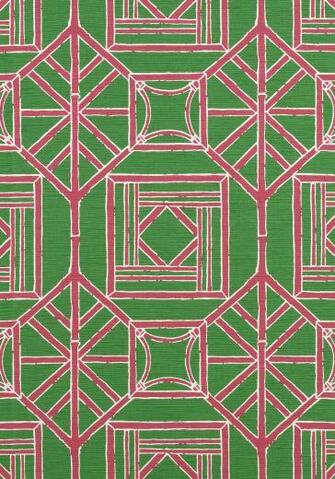 Shoji Panel Green And Pink F975517 Collection Dynasty From