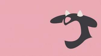 Miltank Minimalism Pink Background Wallpaper Anime