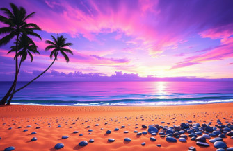 Purple Beach Wallpaper