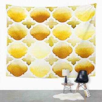 Amazon Emvency Tapestry Background Morrocan Of Yellow Colors