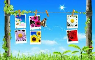 Digitale Lente HD Wallpaper Waslijn Met Kaarten Beige