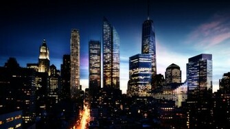 New York Skyline At Night Wallpaper HD City Background