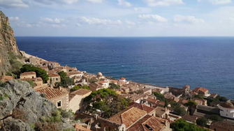 Houses In The Village Monemvasia Greece Stock Video Footage