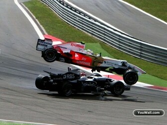 Youwall F1 Car Crash Wallpaper