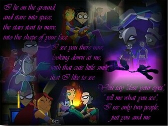 Robin And Starfire Wallpaper By Blueflamie