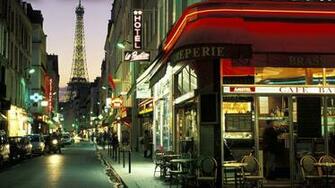 Paris Cafe Wallpaper HD Desktop