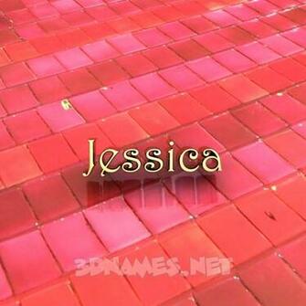 Pre Of Red Tiles For The Name Jessica