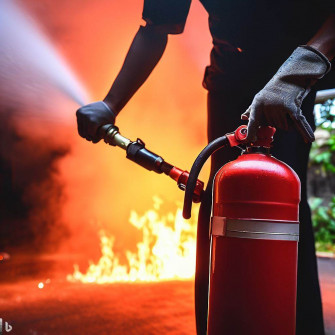 Fire Extinguisher In Use Wallpaper