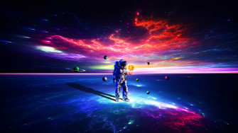 Wallpaper Astronaut Space Suit Cosmopolitan