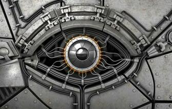 Wallpaper Look Metal Abstraction Eyes Background Interface