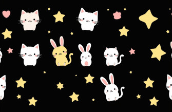 Kawaii Black Wallpaper