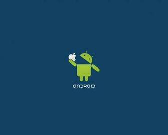 Android Eating Apple Logo HD Wallpaper Background For Mobile And Pc