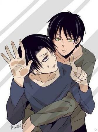 On Titan Shingeki No Kyojin Eren Yeager X Levi Ackerman Ereri