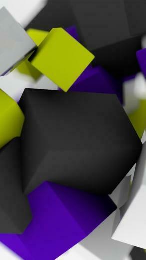 Floating 3d Cubes Wallpaper iPhone