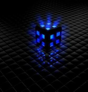 Animated 3d Blue Cube Desktop Wallpaper Eazy