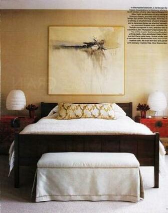 Gold Accent Wall Transitional Bedroom