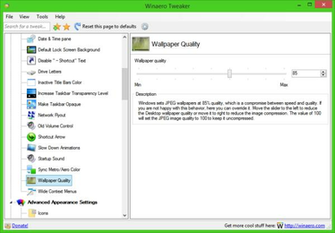 The Wallpaper Image Quality Easily Using Following User Interface