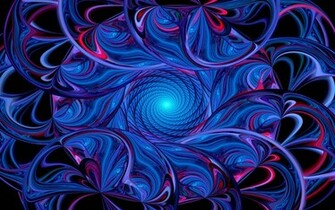 Blue Red Swirls Wallpaper