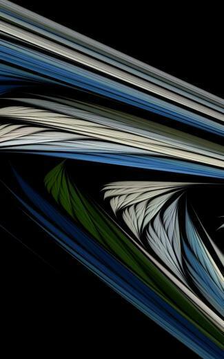 Waves Black Background Widescreen Fractal Art Wallpaper