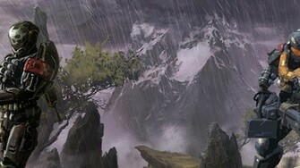 Halo Dual Monitor Screen Spartans Wallpaper Wallpapertube