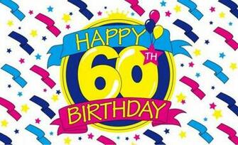 Happy 60th BirtHDay Bunting Metres Flags
