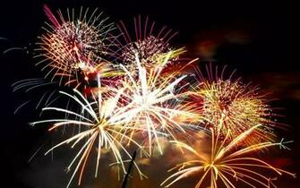 New Years Eve Fireworks Light Up The Night Computer Desktop Wallpaper