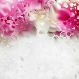 Abstract Pink White Valentine Heart Background