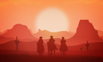 Cowboys Minimalism Landscape 4k Wallpaper HD Artist Image
