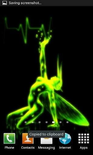 Neon Fairy Live Wallpaper With Glowing And Heart Rate Monitor Ekg Wave