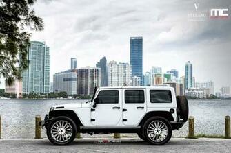 Cars Jeep Tuning Vellano Wheels White Wrangler Wallpaper Background