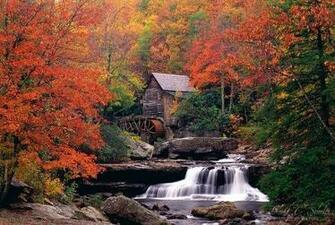 Autumn Fall Colours Covered Bridge Photography