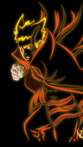 Naruto Uzumaki Baryon Mode Background 4k Phone iPhone Wallpaper