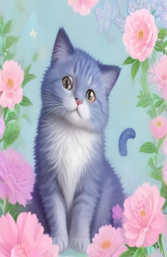 Cute Cartoon Cat Wallpaper