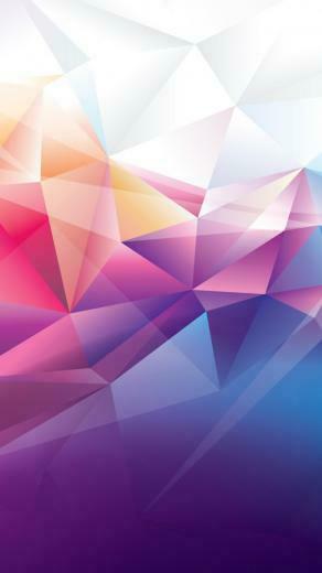 Polygon Wallpaper Abstract Patterns Orange Red Blue