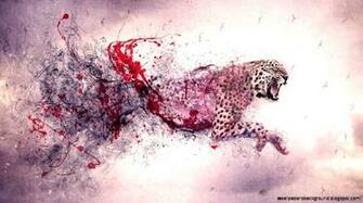 Abstract Art Animals Wallpaper Background