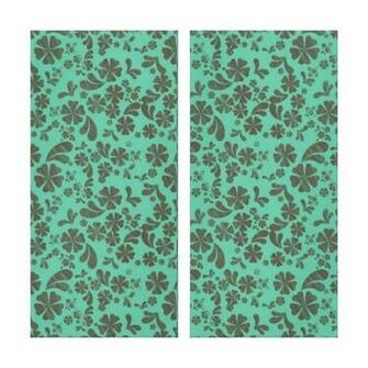 Pretty Aqua Floral Leaf Damask Wallpaper Pattern S Print
