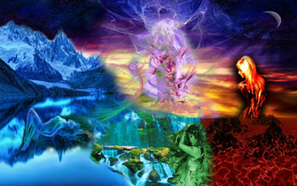 Pro HD Wallpaper Water Fire Earth Wind Elements Girl Mobile9