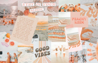 Peach Aesthetic Background Wallpaper