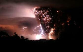 Displaying Image For Volcano Lightning Storm Wallpaper