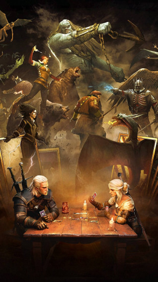 Geralt Ciri And Their Enemies Witcher iPhone Wallpaper