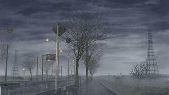Early Winter Road Landscape Background Widescreen Wallpaper