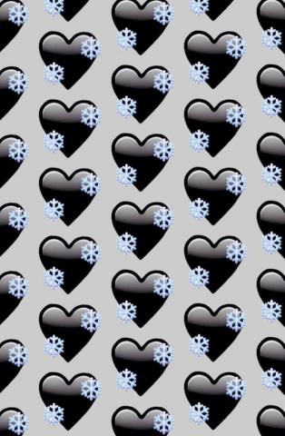Black Heart Emoji Background On We It