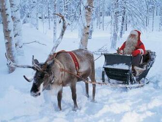 Santa Claus Reindeer Desktop Background Hivewallpaper